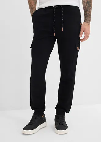 Cargo joggingbroek van biologisch katoen • zwart • bonprix online shop
