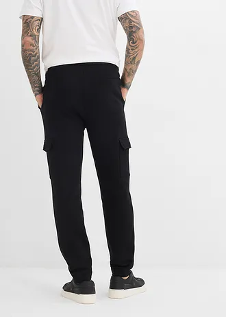 Cargo joggingbroek van biologisch katoen, Kleur: zwart