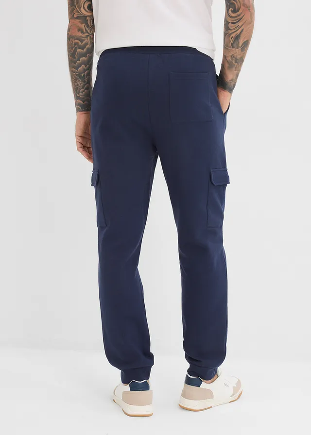 Cargo joggingbroek van biologisch katoen, Kleur: donkerblauw