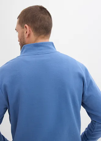 Mikina so zapínaním na zips z čistej bio bavlny • džínsovo modrá • obchod bonprix