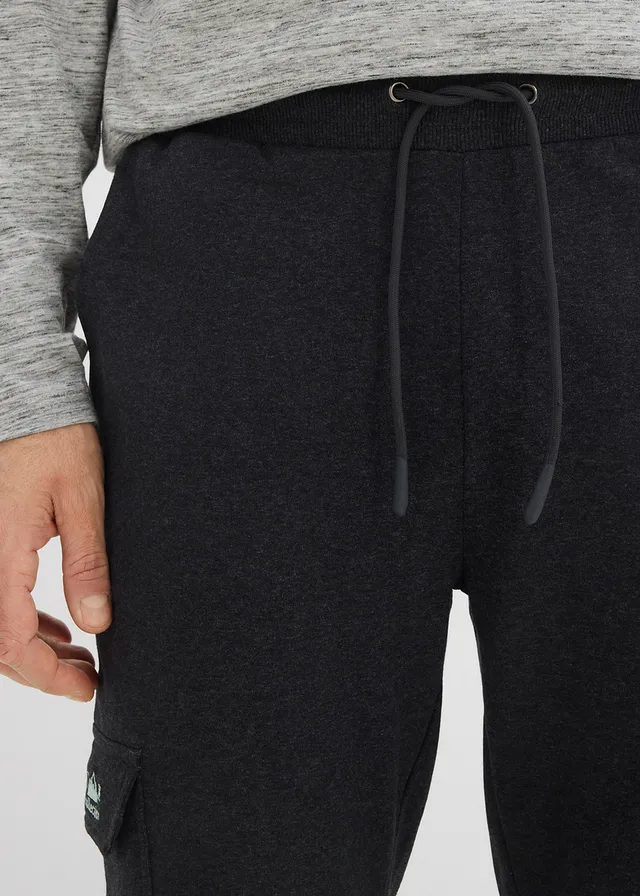Cargo sportnadrág, Regular Fit • antracitszürke melírozott • bonprix áruház