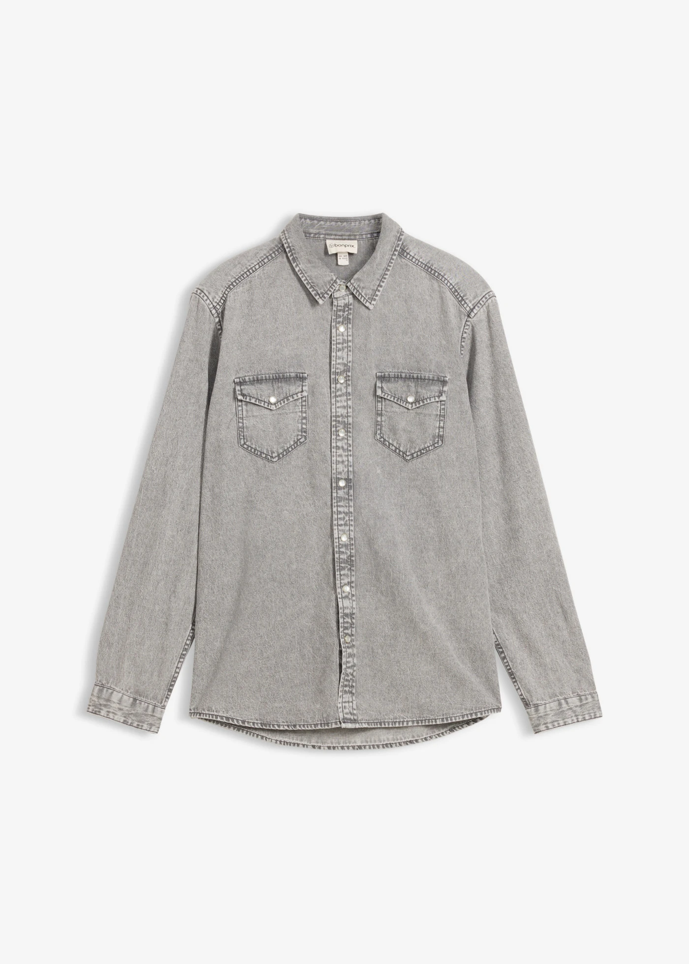 Džínsová košeľa z čistej bio bavlny • svetlosivá denim used • obchod bonprix