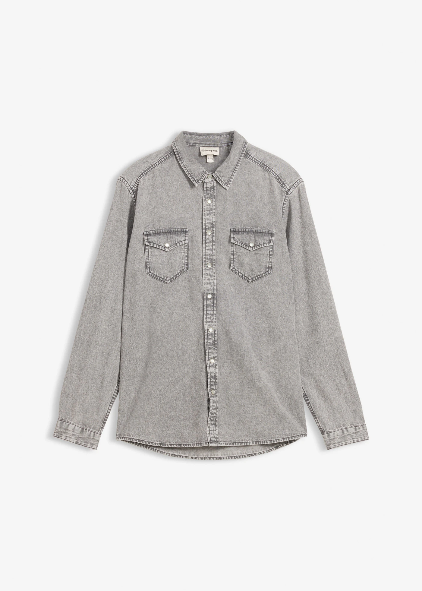 Spijkeroverhemd van puur biologisch katoen • light grey denim used • bonprix online shop