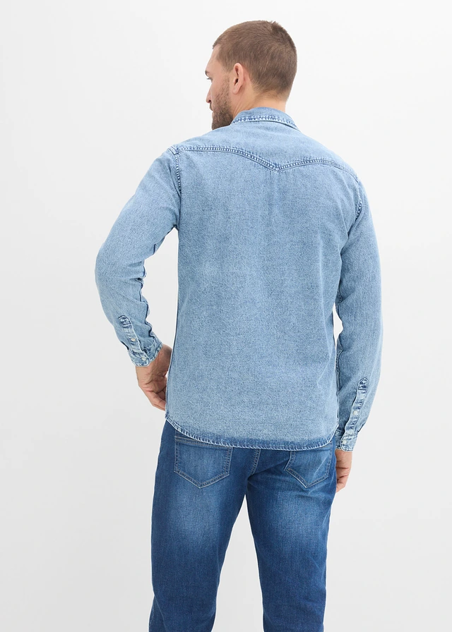 Spijkeroverhemd van puur biologisch katoen • lichtblauw denim used • product-page.page-title-suffix