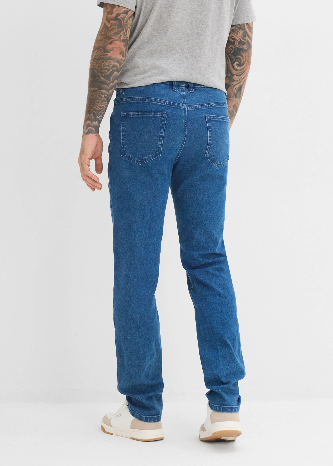 Strečové džíny Classic Fit, Tapered • středně modrý denim • bonprix obchod