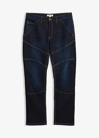 Regular fit stretchjeans met comfortabele tailleband, straight