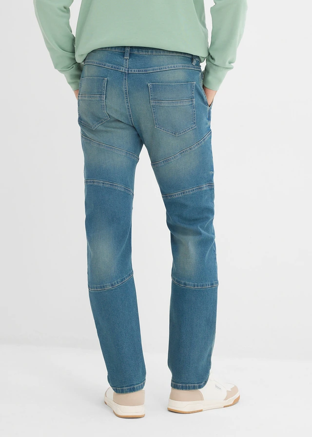 Jean regular et droit à taille extensible • bleu denim-new beige used • product-page.page-title-suffix