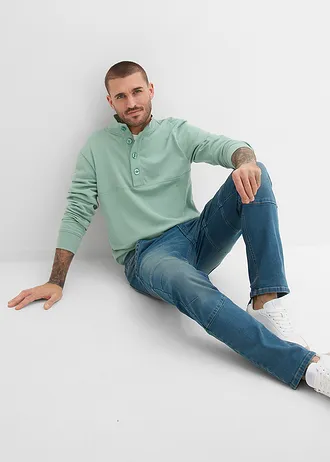 Džíny Regular Fit s pružným pasem, Straight • modrý denim-nová béžová used • bonprix obchod