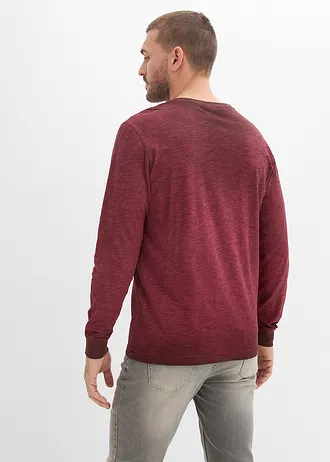 Henley tričko z čisté organické bavlny • bordó used • bonprix obchod