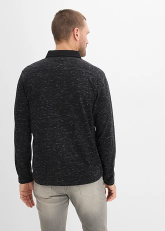 Pólo tričko z čisté bavlny • černý melír • bonprix obchod