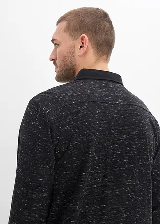 Poloshirt van puur katoen • zwart gemêleerd • bonprix online shop