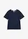 T-shirt in 2-in-1-look van slub jersey, Kleur: donkerblauw