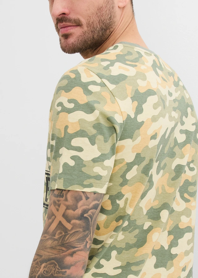 Tričko z čistej bio bavlny, Slim Fit • maskáčová • obchod bonprix