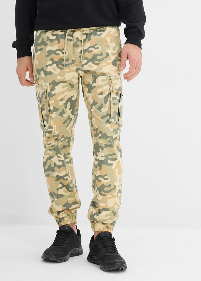 Loose fit cargo instapbroek, straight • camouflage • product-page.page-title-suffix