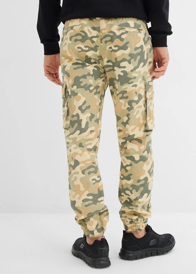 Loose fit cargo instapbroek, straight • camouflage • product-page.page-title-suffix
