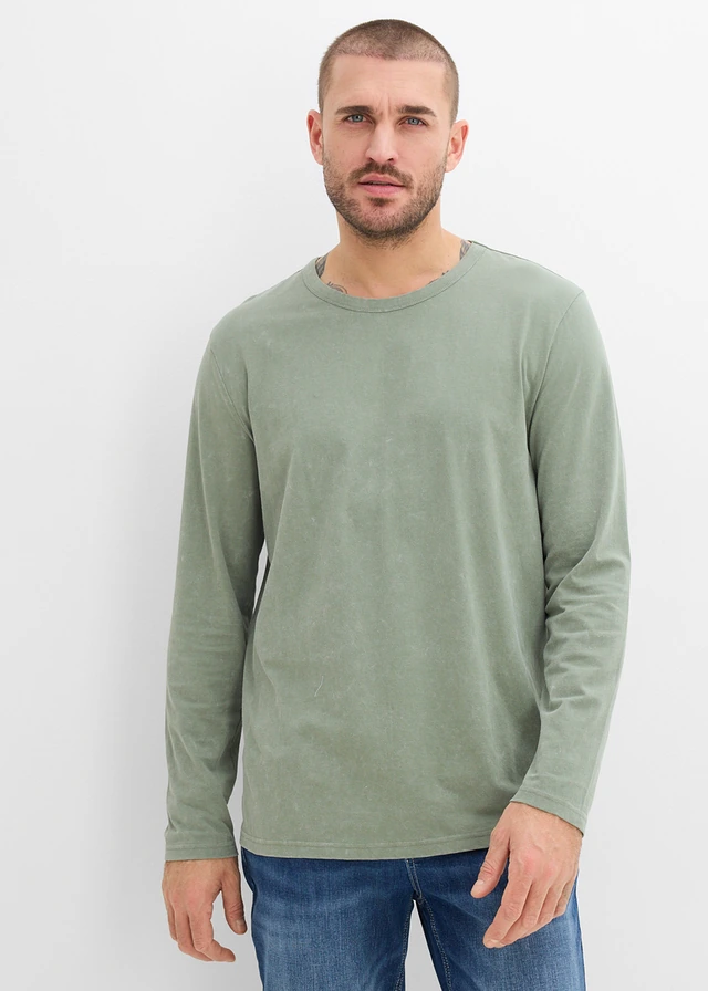 Longsleeve van puur katoen • mosgroen • product-page.page-title-suffix
