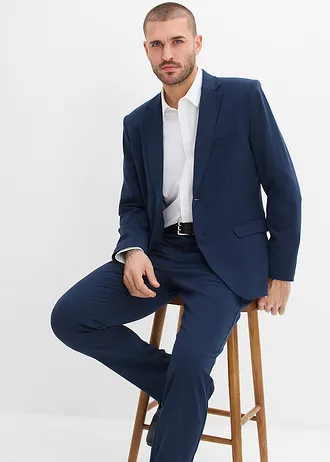 Sacou drept cu stretch în compoziție, Modern Fit • albastru-cerneală • magazin bonprix