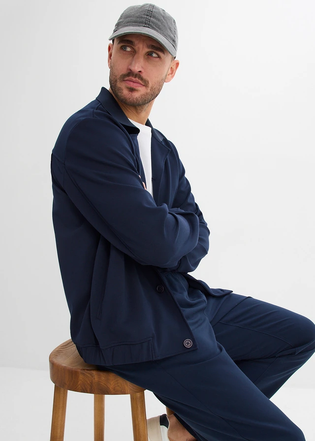 Blouson en Punto di Roma confortable • bleu encre • product-page.page-title-suffix