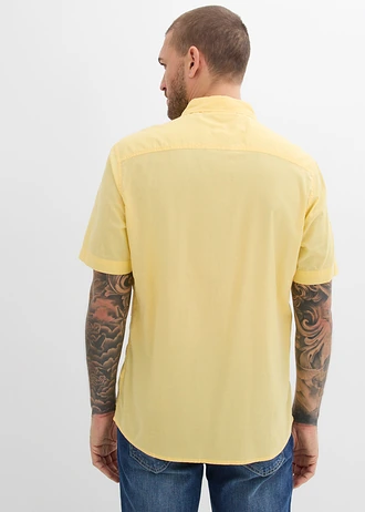 Chemise manches courtes 100% coton • jaune clair • Boutique bonprix