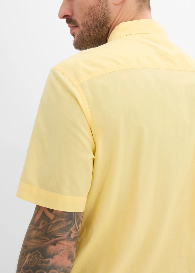 Chemise manches courtes 100% coton • jaune clair • product-page.page-title-suffix