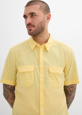 Chemise manches courtes 100% coton • jaune clair • Boutique bonprix
