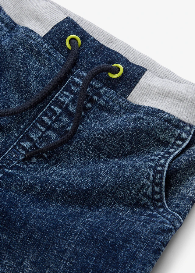 Regular fit jeans met een elastische band • blauw denim used • product-page.page-title-suffix