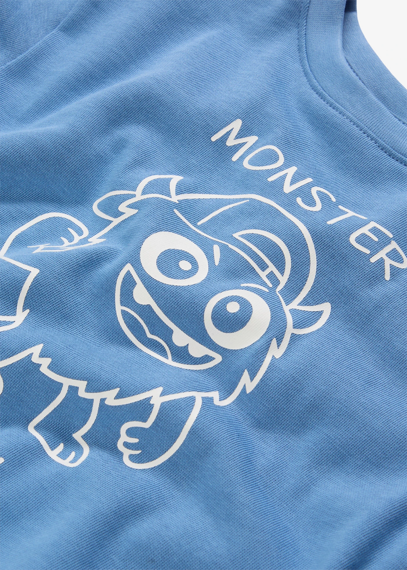 Sweater van biologisch katoen • kristalblauw met print • bonprix online shop