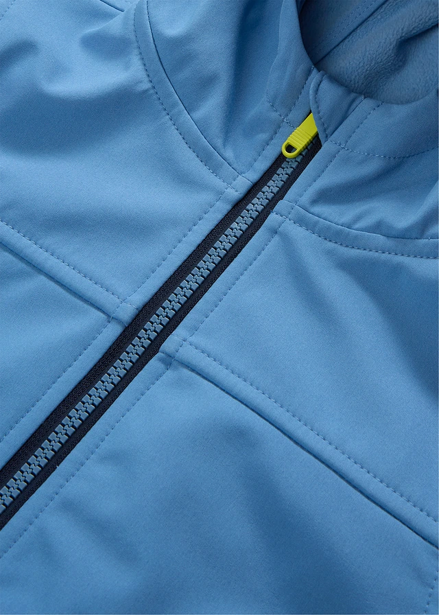 Wind- en waterafstotende softshell jas met capuchon • kristalblauw • product-page.page-title-suffix