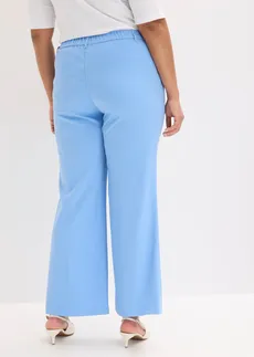 Pantaloni de costum evazați, culoare: albastru mediu