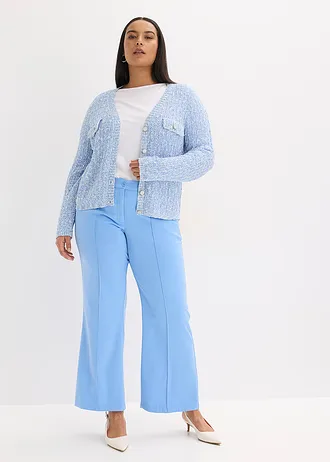 Pantalon flared, Kleur: middenblauw