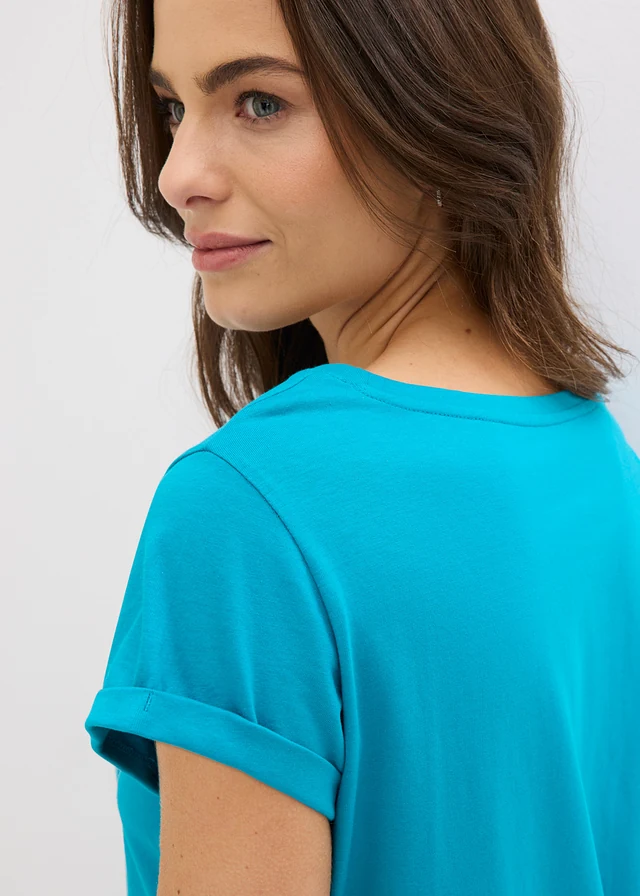 Chemise de nuit courte 100% coton • bleu lagon • product-page.page-title-suffix