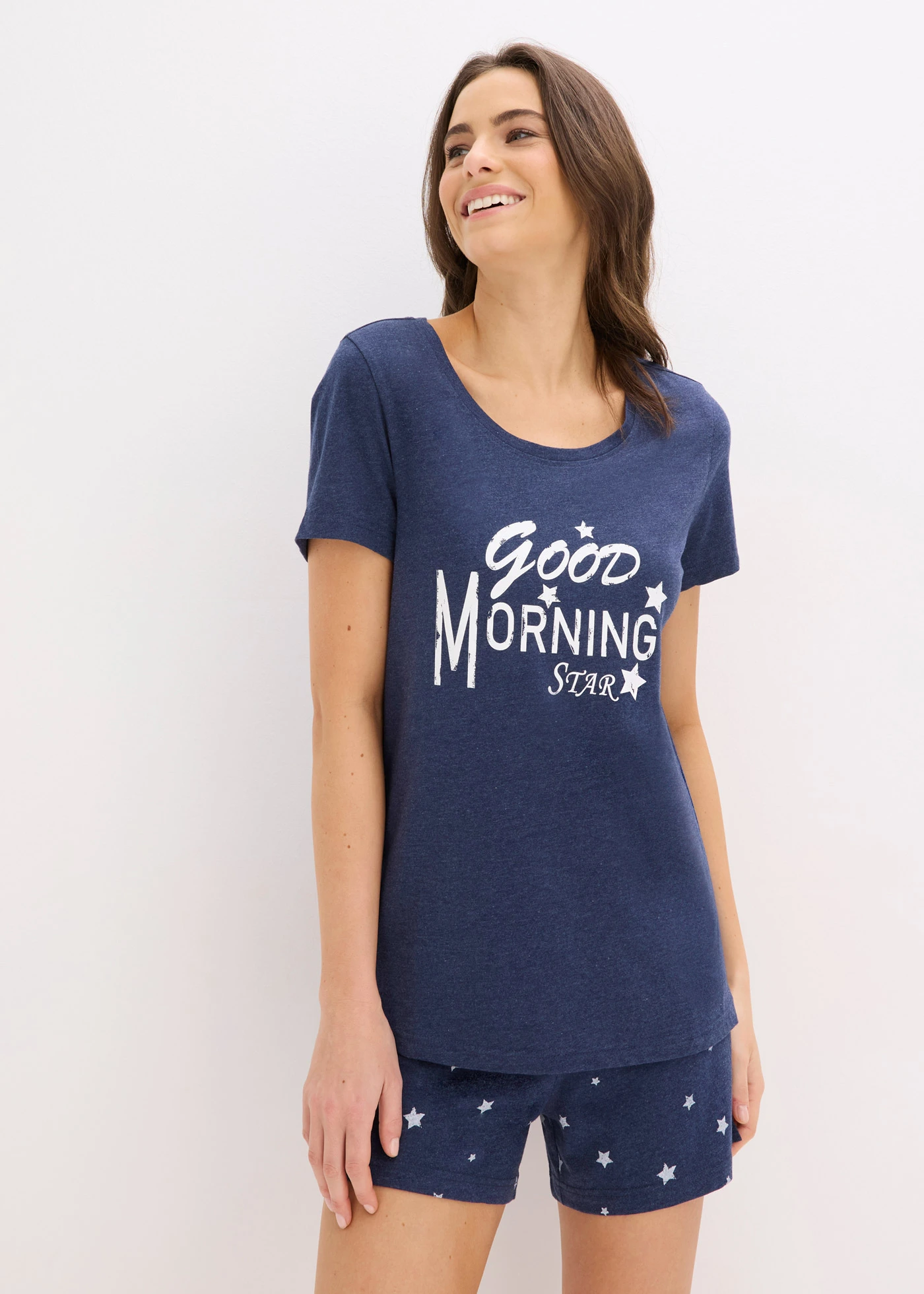 Shortama • donkerblauw gemêleerd • bonprix online shop