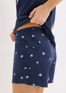 Pyjashort • bleu foncé chiné • Boutique bonprix