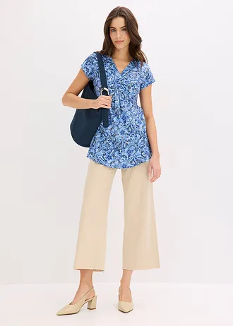 T-shirt en viscose extensible • bleu poudré paisley • Boutique bonprix