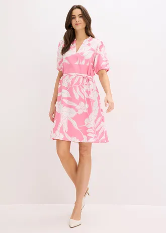 Tuniekjurk van soepele viscose • pink gebloemd • bonprix online shop