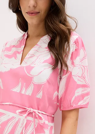Tuniekjurk van soepele viscose • pink gebloemd • bonprix online shop
