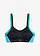 Soutien-gorge de sport rembourré, maintien modéré, Couleur: noir-émeraude-bleu brillant