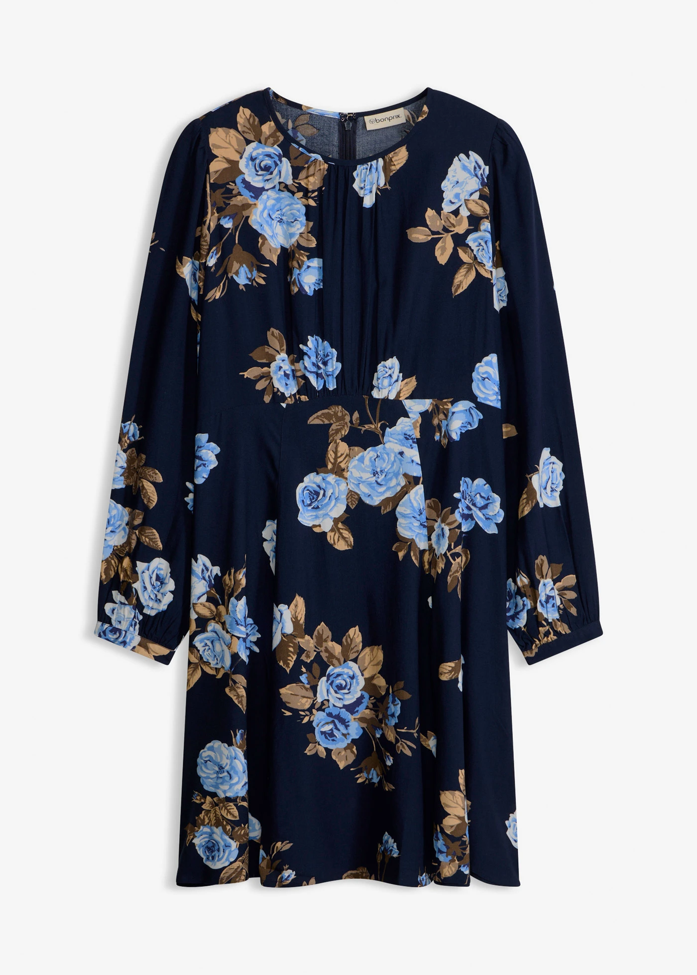 Rochie tip tunică • bleumarin floral • magazin bonprix