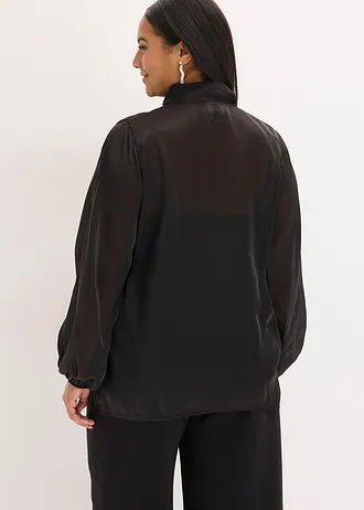 Bluză cu fundă, culoare: negru