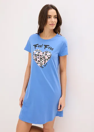 Krátka nočná košeľa • nebeská modrá potlačená • obchod bonprix