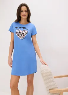 Chemise de nuit courte • bleu ciel imprimé • Boutique bonprix