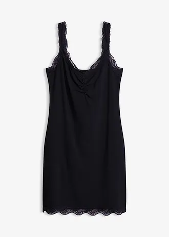 Nuisette à bretelles en dentelle, Couleur: noir