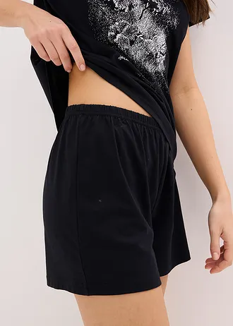 Pyjashort 100% coton • noir • Boutique bonprix