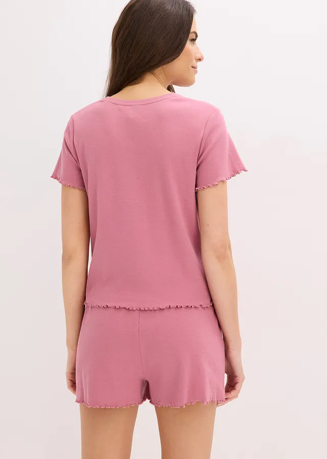 Pyjashort finement côtelé • sorbet fruits rouges • product-page.page-title-suffix