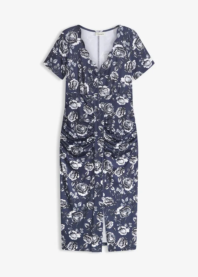 Robe midi à décolleté plongeant