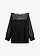 Pulover off-shoulder cu dantelă, culoare: negru