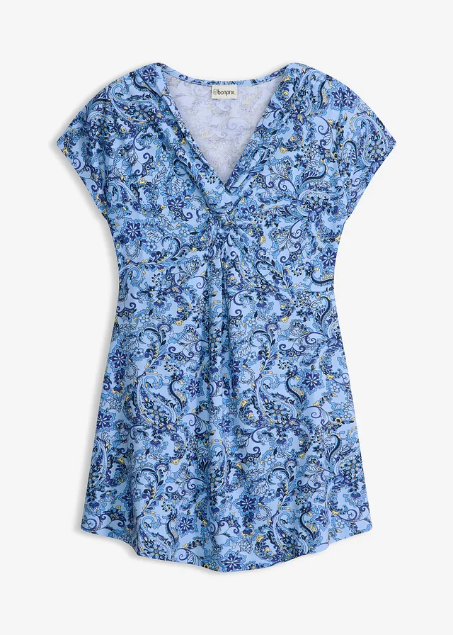 Shirt in een viscosemix • poederblauw • bonprix online shop