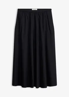 Jupe midi en coton extensible