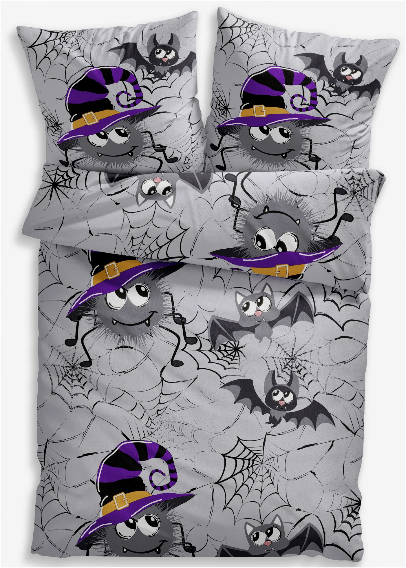 Pościel z mieszanki bawełny i poliestru • jasnoszary • sklep bonprix