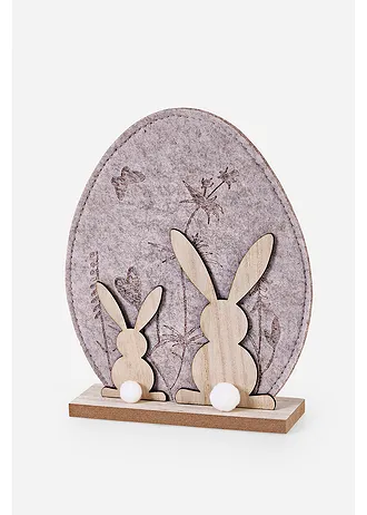 Decoratief paasei met haasjes